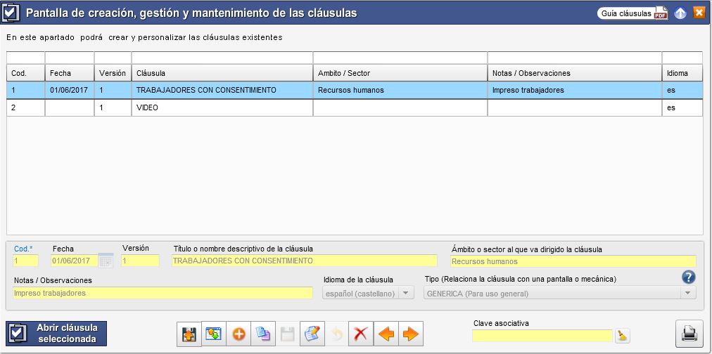 Clàusules específiques de client