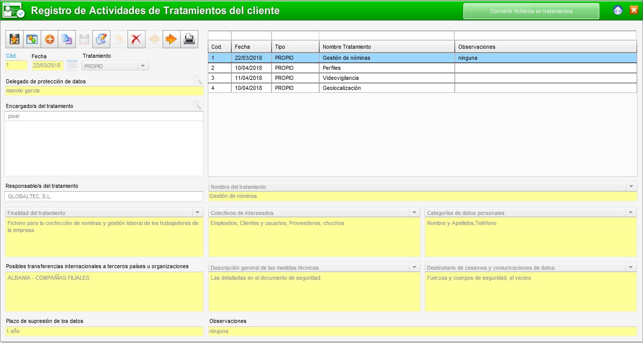 Pantalla de tractaments